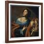 Sainte Agnes (Agnes De Rome, 290-303) - Peinture De Massimo Stanzione (Vers 1585-Vers 1658) - 1635--Massimo Stanzione-Framed Giclee Print