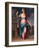 Sainte Barbe (St Barbara) - Peinture De Giorgio Vasari (1511-1574), Huile Sur Toile, 16E Siecle, Ar-Giorgio Vasari-Framed Giclee Print