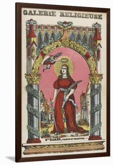 Sainte Barbe, vierge et martyre-null-Framed Giclee Print