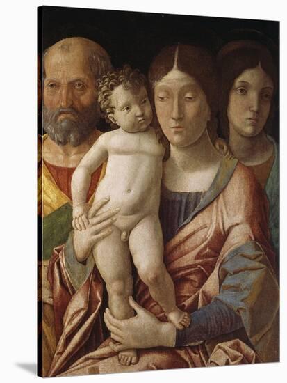 Sainte famille avec une sainte-Andrea Mantegna-Stretched Canvas