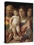 Sainte famille avec une sainte-Andrea Mantegna-Stretched Canvas