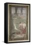 Sainte Geneviève enfant en prière-Pierre Puvis de Chavannes-Framed Stretched Canvas