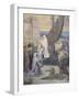 Sainte Geneviève ravitaille Paris assiégé par les Huns d'Attila-Pierre Puvis de Chavannes-Framed Giclee Print