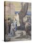 Sainte Geneviève ravitaille Paris assiégé par les Huns d'Attila-Pierre Puvis de Chavannes-Stretched Canvas