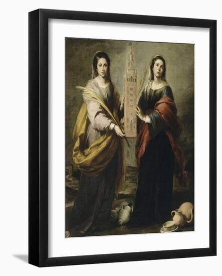 Sainte Juste et sainte Rufine-Bartolome Esteban Murillo-Framed Giclee Print