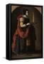 Sainte Lucie-Francisco de Zurbarán-Framed Stretched Canvas