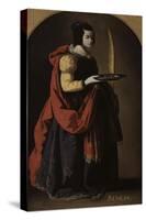 Sainte Lucie-Francisco de Zurbarán-Stretched Canvas