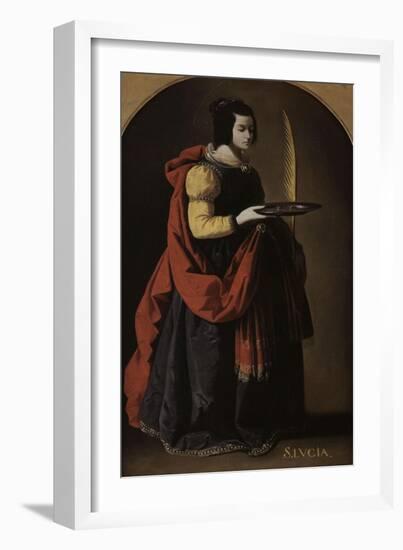 Sainte Lucie-Francisco de Zurbarán-Framed Giclee Print