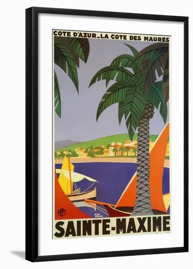 Sainte-Maxime-Roger Broders-Framed Art Print