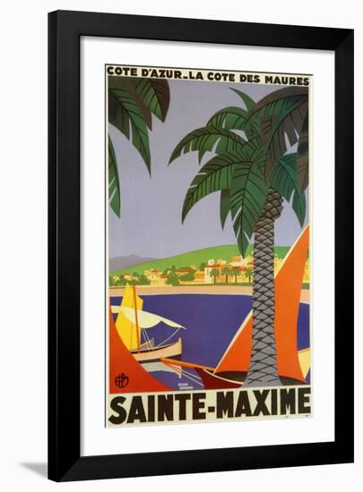 Sainte-Maxime-Roger Broders-Framed Art Print