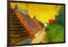 Saintes-Maries Road Through the Town-Vincent van Gogh-Framed Art Print