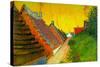 Saintes-Maries Road Through The Town-Vincent van Gogh-Stretched Canvas