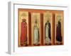 Saints Ambrose, Jerome, Augustine and Gregory-Sassetta-Framed Giclee Print