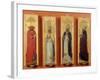 Saints Ambrose, Jerome, Augustine and Gregory-Sassetta-Framed Giclee Print