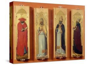 Saints Ambrose, Jerome, Augustine and Gregory-Sassetta-Stretched Canvas