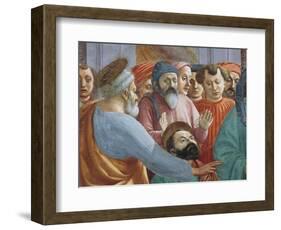 Saints and Crowd, Detail from the Raising of the Son of Theophilus-Tommaso Masaccio-Framed Giclee Print