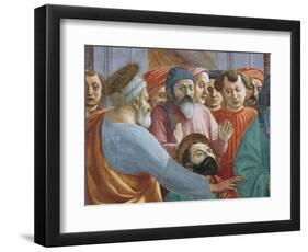 Saints and Crowd, Detail from the Raising of the Son of Theophilus-Tommaso Masaccio-Framed Giclee Print