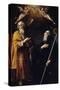 Saints Andrew and Benedict with Holy Spirit Above Them and Two Adoring Putti-Giuseppe Cesari-Stretched Canvas