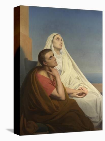 Saints Augustine and Monica, 1854-Ary Scheffer-Stretched Canvas