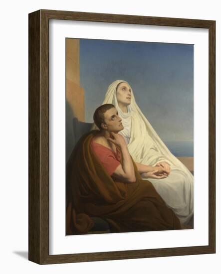 Saints Augustine and Monica, 1854-Ary Scheffer-Framed Giclee Print