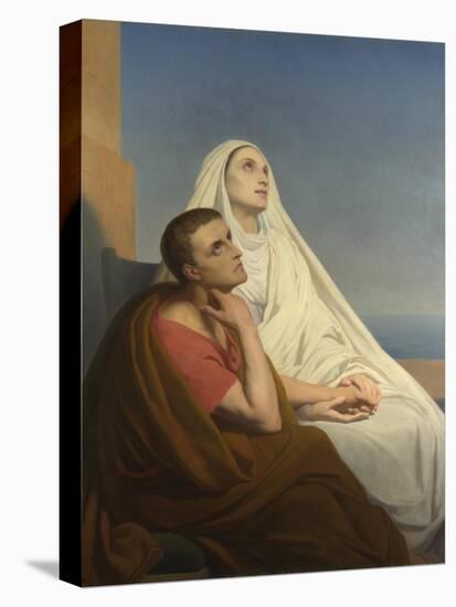 Saints Augustine and Monica, 1854-Ary Scheffer-Stretched Canvas