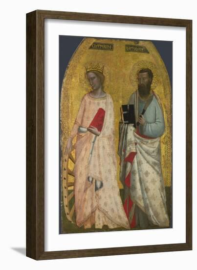 Saints Catherine and Bartholomew, Ca 1350-Allegretto Nuzi-Framed Giclee Print