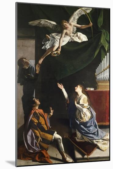 Saints Cecilia, Valerian, and Tiburcio, Circa 1620-Orazio Gentileschi-Mounted Giclee Print