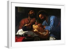 Saints Cosmas & Damien Dressing A Chest Wound-Antoine de Favray-Framed Art Print