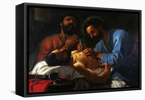 Saints Cosmas & Damien Dressing A Chest Wound-Antoine de Favray-Framed Stretched Canvas