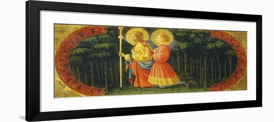 Saints James and Ansano in Prayer, Detail from Quarate Predella-Paolo Uccello-Framed Giclee Print