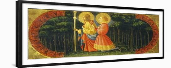 Saints James and Ansano in Prayer, Detail from Quarate Predella-Paolo Uccello-Framed Giclee Print