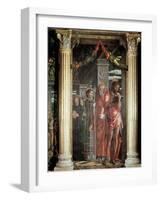 Saints John and Lorenzo and Two Saints, Detail from San Zeno Altarpiece, 1456-1460-Andrea Mantegna-Framed Giclee Print