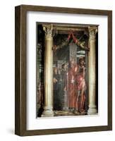 Saints John and Lorenzo and Two Saints, Detail from San Zeno Altarpiece, 1456-1460-Andrea Mantegna-Framed Giclee Print