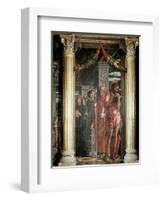 Saints John and Lorenzo and Two Saints, Detail from San Zeno Altarpiece, 1456-1460-Andrea Mantegna-Framed Giclee Print