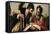 Saints John the Evangelist and Mark Discussing their Writings-Bernardo Strozzi-Framed Stretched Canvas