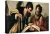 Saints John the Evangelist and Mark Discussing their Writings-Bernardo Strozzi-Stretched Canvas