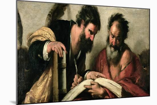 Saints John the Evangelist and Mark Discussing their Writings-Bernardo Strozzi-Mounted Giclee Print