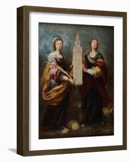 Saints Justa and Rufina, Ca 1665-Bartolomé Estebàn Murillo-Framed Giclee Print