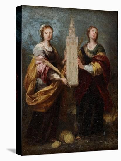 Saints Justa and Rufina, Ca 1665-Bartolomé Estebàn Murillo-Stretched Canvas