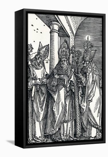 Saints Nicholas, Ulrich and Erasmus, 1508-Albrecht Dürer-Framed Stretched Canvas