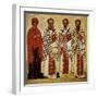 Saints Paraskeve, Gregory the Theologian, John Chrysostom and Basil the Great, Early 15th Century-null-Framed Giclee Print