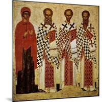 Saints Paraskeve, Gregory the Theologian, John Chrysostom and Basil the Great, Early 15th Century-null-Mounted Giclee Print