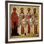 Saints Paraskeve, Gregory the Theologian, John Chrysostom and Basil the Great, Early 15th Century-null-Framed Giclee Print