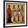 Saints Paraskeve, Gregory the Theologian, John Chrysostom and Basil the Great, Early 15th Century-null-Framed Giclee Print