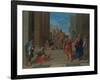 Saints Peter and John Healing the Lame Man, 1655-Nicolas Poussin-Framed Giclee Print