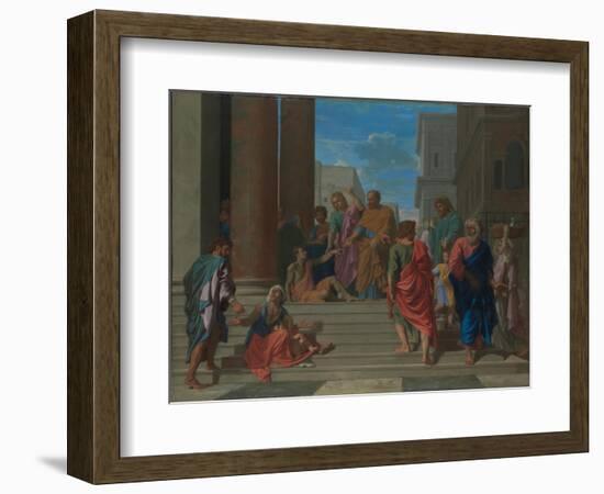 Saints Peter and John Healing the Lame Man, 1655-Nicolas Poussin-Framed Giclee Print