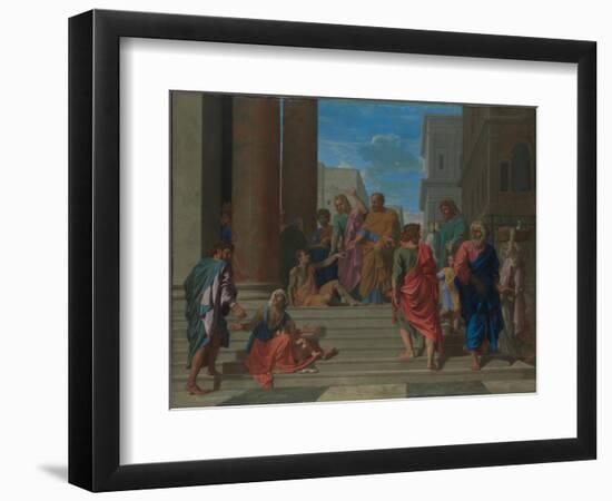 Saints Peter and John Healing the Lame Man, 1655-Nicolas Poussin-Framed Giclee Print