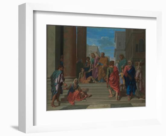 Saints Peter and John Healing the Lame Man, 1655-Nicolas Poussin-Framed Giclee Print