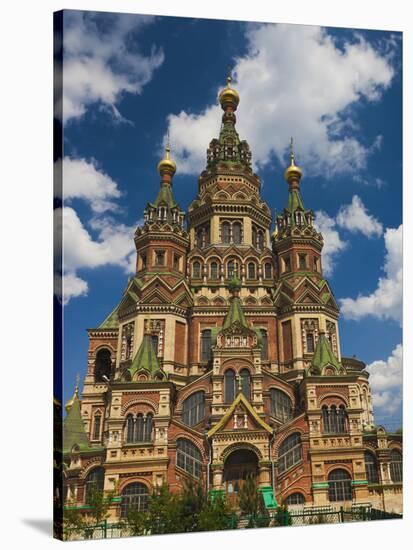 Saints Peter and Paul Cathedral, Peterhof, Saint Petersburg, Russia-Walter Bibikow-Stretched Canvas