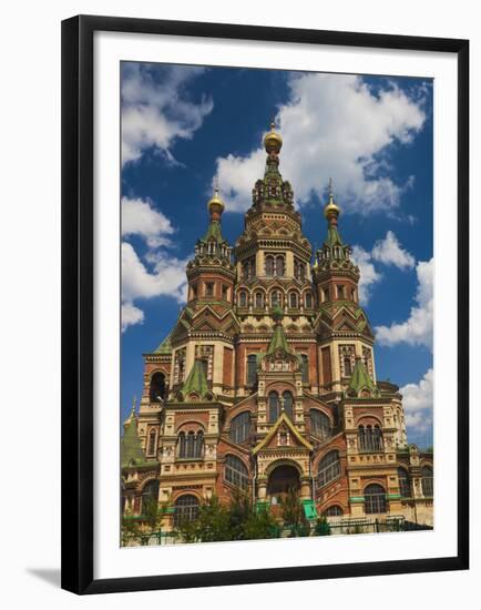 Saints Peter and Paul Cathedral, Peterhof, Saint Petersburg, Russia-Walter Bibikow-Framed Premium Photographic Print